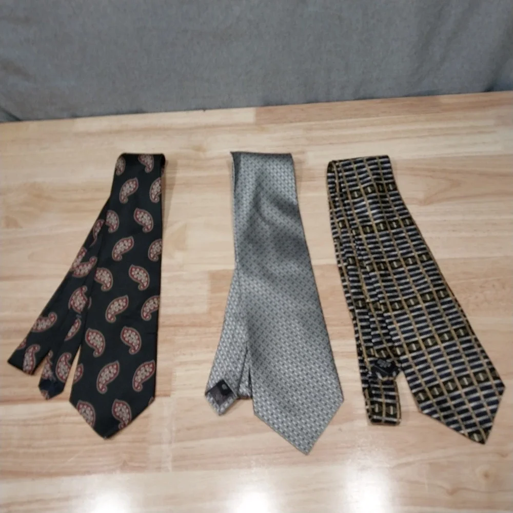 Neckties Mario Valentino Bradley Scott Daniel De Fasson 3pc Paisley Geometric